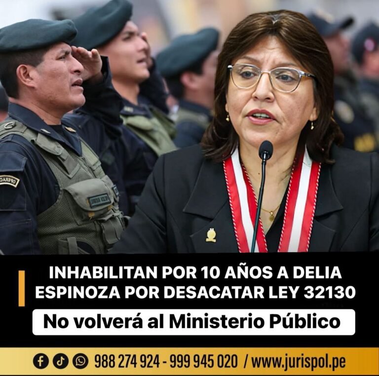 No volverá al Ministerio Público: Inhabilitan por 10 años a Delia Espinoza por descartar Ley 32130