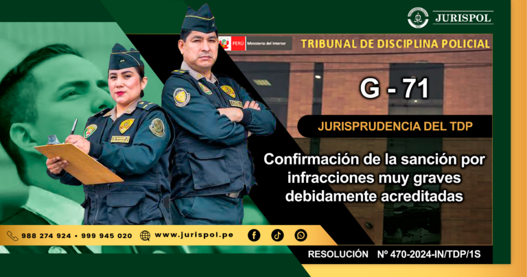 G-71.- Confirmación de la sanción por infracciones muy graves debidamente acreditadas