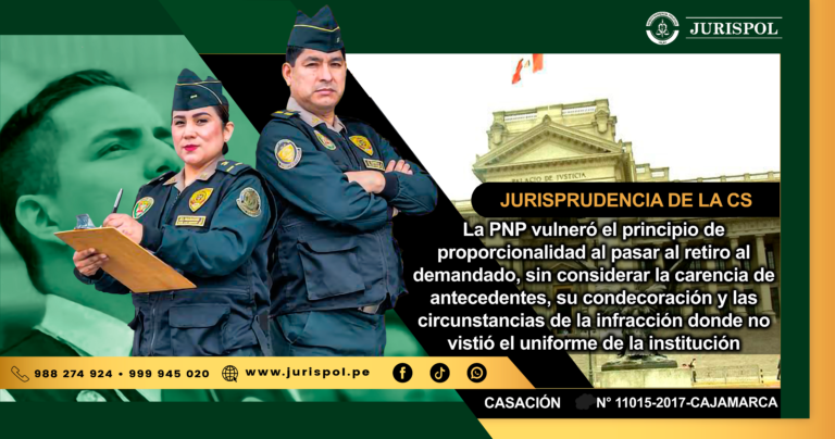 La PNP vulneró el principio de proporcionalidad al pasar al retiro al demandado, sin considerar la carencia de antecedentes, su condecoración y las circunstancias de la infracción donde no vistió el uniforme de la institución