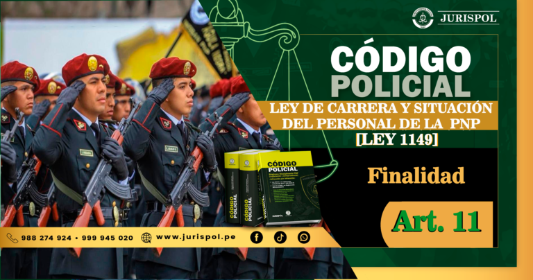 Artículo 11.- Finalidad de la Ley de Carrera y Situación del Personal de la PNP.- [DL 1149]