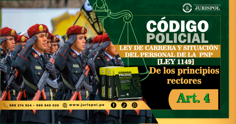 Artículo 4.- Principios rectores de la Ley de Carrera y Situación del Personal de la PNP.- [DL 1149]