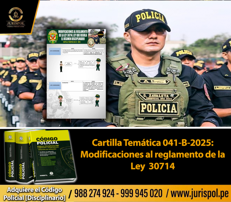 Cartilla Temática 041-B-2025: Modificaciones al reglamento de la Ley  30714