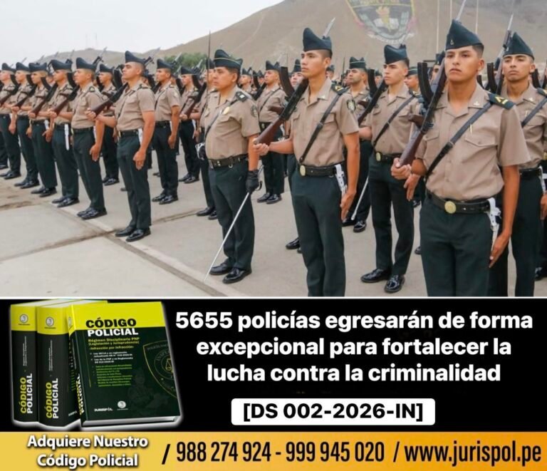 5655 policías egresarán de forma excepcional para fortalecer la lucha contra la criminalidad [DS 002-2026-IN]