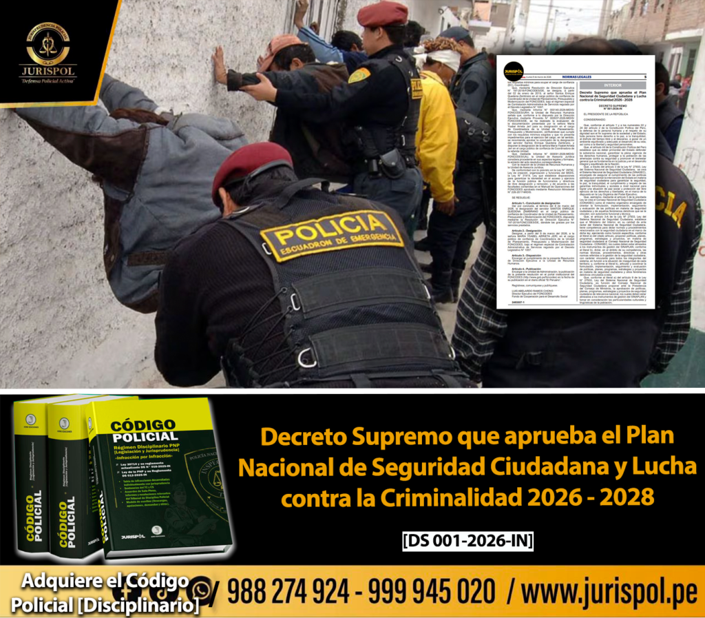Decreto Supremo que aprueba el Plan Nacional de Seguridad Ciudadana y ...