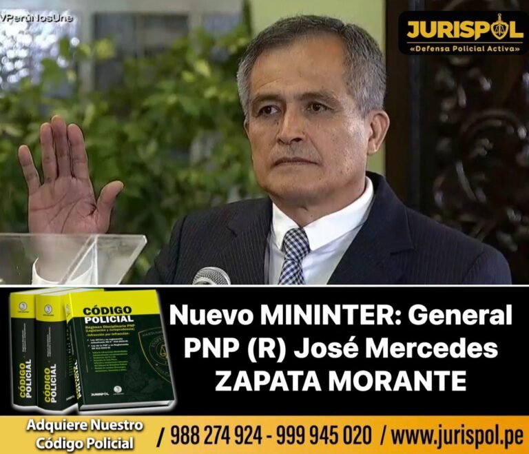 Nuevo MININTER: General PNP (R) José Mercedes Zapata Morante