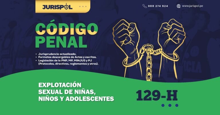 Artículo 129-H del Código Penal Peruano .-  Explotación sexual de niñas, niños y adolescentes