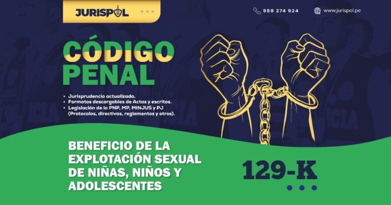 Artículo 129-K del Código Penal Peruano .-  Beneficio de la explotación sexual de niñas, niños y adolescentes
