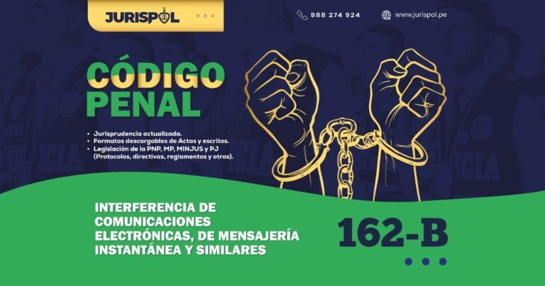 Artículo 162-B del Código Penal Peruano .- Interferencia de comunicaciones electrónicas, de mensajería instantánea y similares