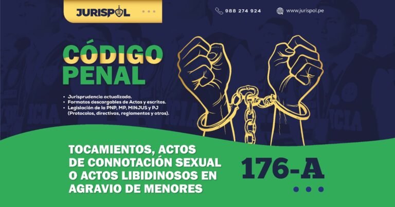 Artículo 176-A del Código Penal Peruano .- Tocamientos, actos de connotación sexual o actos libidinosos en agravio de menores
