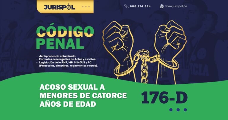Artículo 176-D del Código Penal Peruano .- Acoso sexual a menores de catorce años de edad