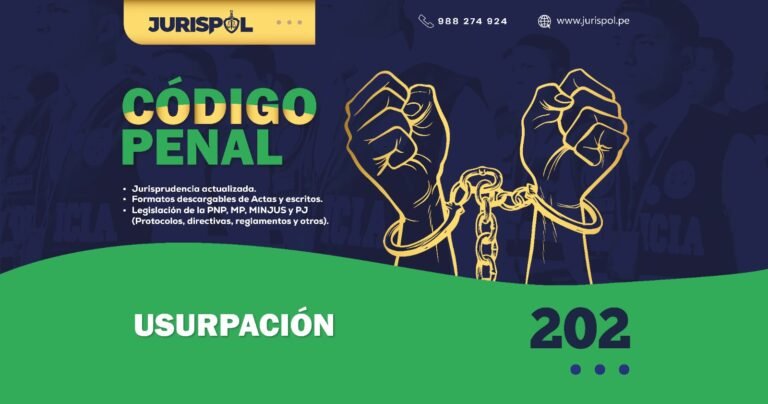 Artículo 202 del Código Penal .- Usurpación
