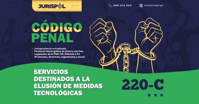 Artículo 220-C del Código Penal Peruano.- Servicios destinados a la elusión de medidas tecnológicas