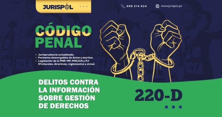 Artículo 220-D del Código Penal Peruano.- Delitos contra la información sobre gestión de derechos
