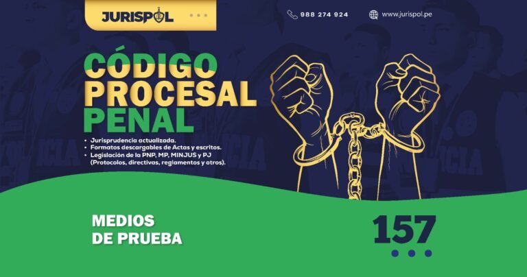 Artículo 157 del Código Procesal Penal Peruano .-  Medios de prueba